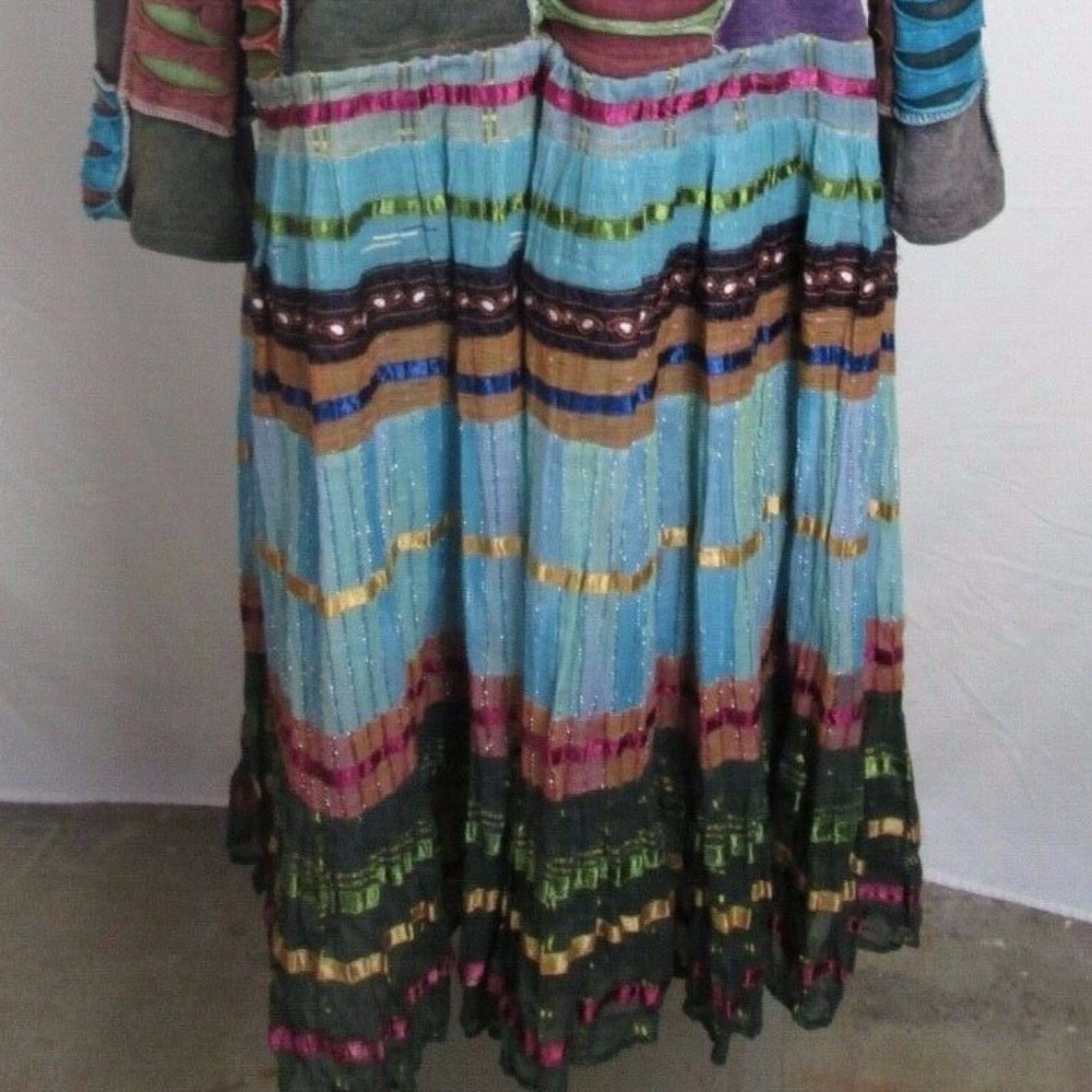 Custom Upcycle Full Length Multicolored Coat Wome… - image 8